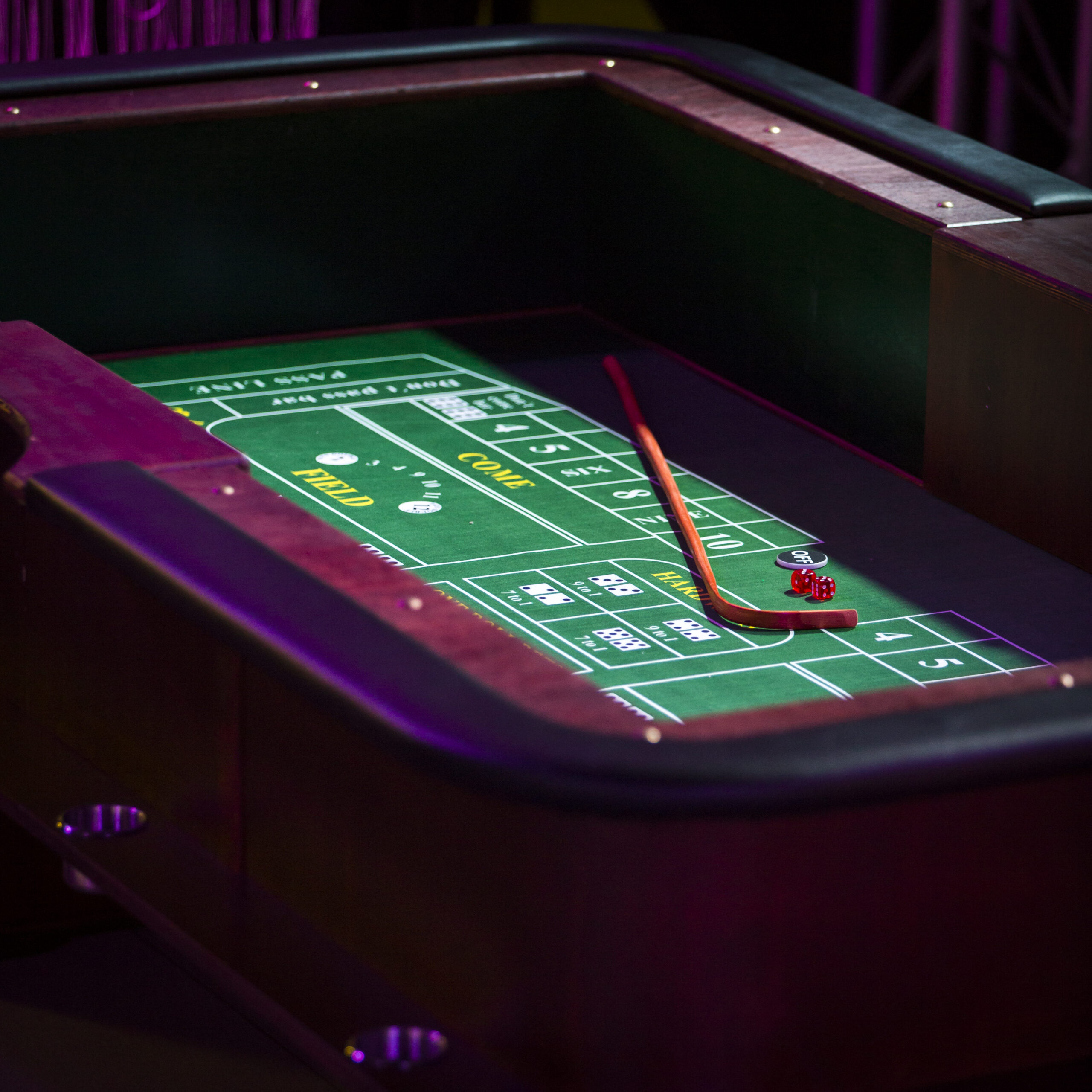 Dice Ball (craps) set met croupier